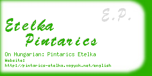 etelka pintarics business card